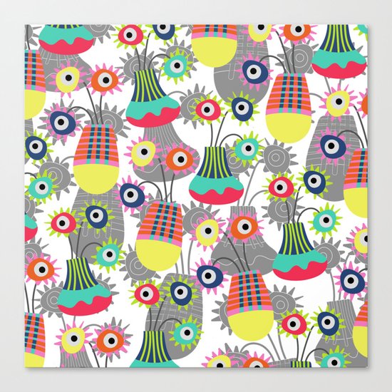 Flower Pots Canvas Print