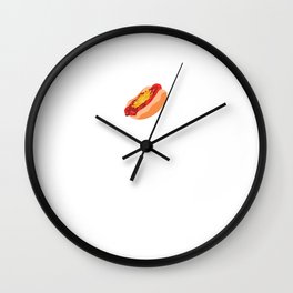 Chili Dog And Hot Dog Man And Chili Con Carne Foodtruck Wall Clock