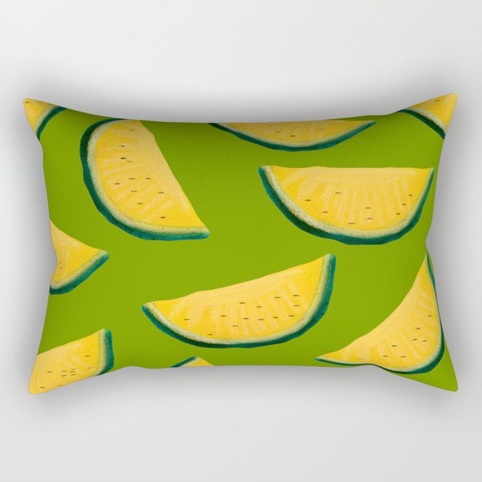 Yellow Watermelon Rectangular Pillow