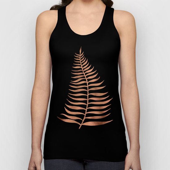 Palm Leaf – Rose Gold Unisex Tank Top