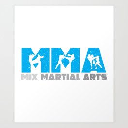 MMA Boxing Fighter Mixed Martial Arts Boxer Champion Art Print