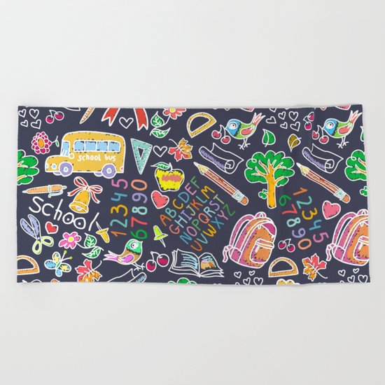 School teacher #9 Beach Towel