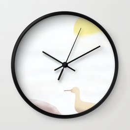 Dreamy Sandpiper and the Morning Sun Wall Clock