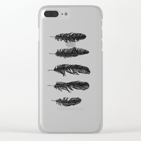 Lucky Five Feathers Clear iPhone Case