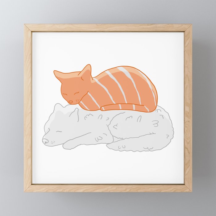 Pet Sushi Framed Mini Art Print