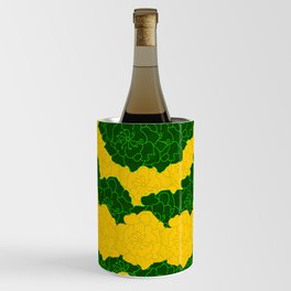 Gold & Green Flower Collage Wine Chiller