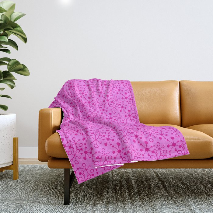 children's pattern-pantone color-solid color-pink Throw Blanket