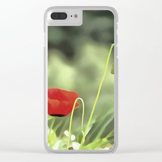 One Poppy Clear iPhone Case