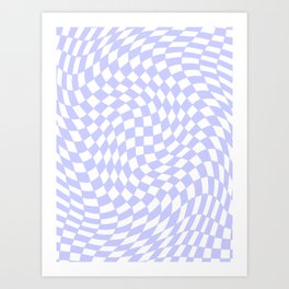 wavy checkers Art Print