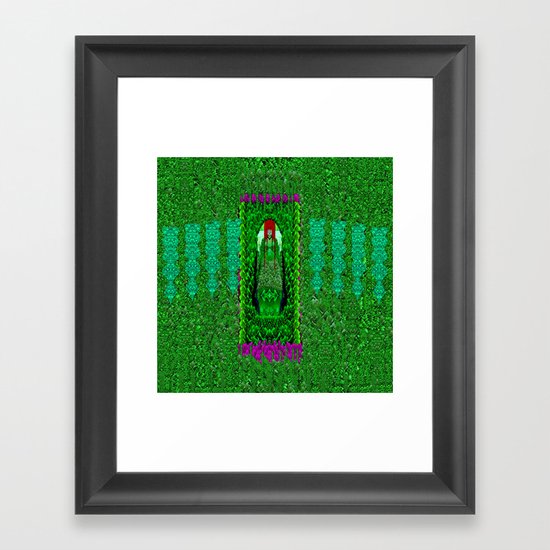 Peace Mermaid Cat Framed Art Print