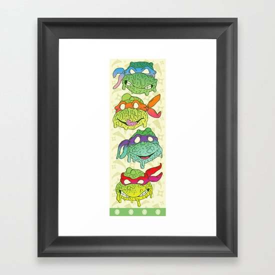 Teenage (a Little Too Mutated) Ninja Turtles Framed Art Print