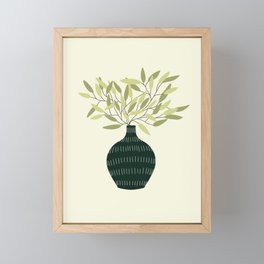 Vase no. 25 with Olive Branches  Framed Mini Art Print