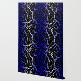 Cracked Space Lava - Blue/White Wallpaper