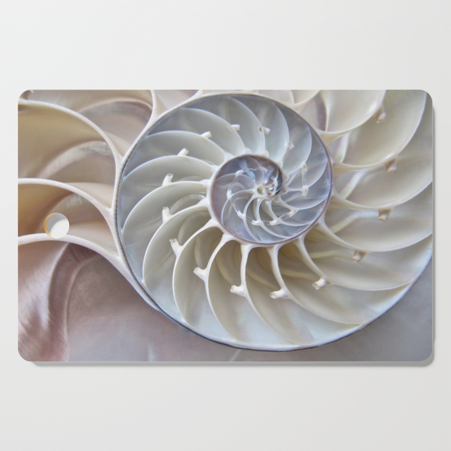Nautilus Shell Cutting Board By Mingtaphotography Society6