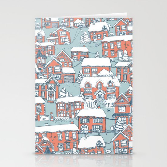 Christmas Village Stationery Cards