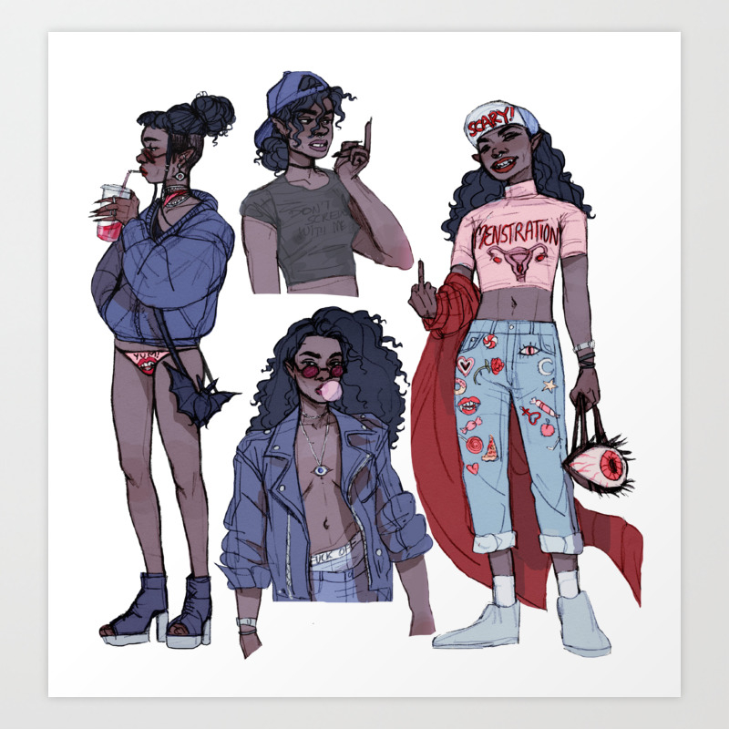 Marceline Abadeer Art Print By May12324 Society6 Marceline the vampire queen) is a main character in adventure time. marceline abadeer art print by may12324