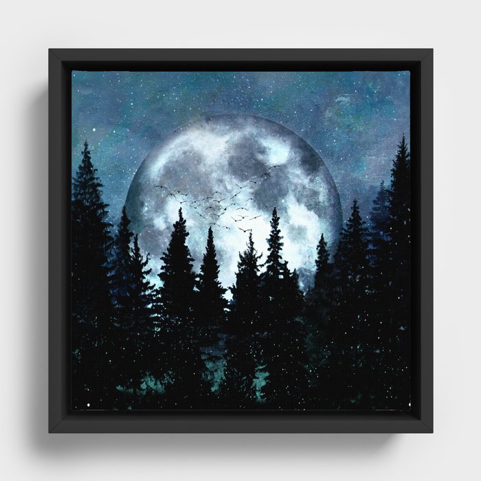 Full Moon II Framed Canvas