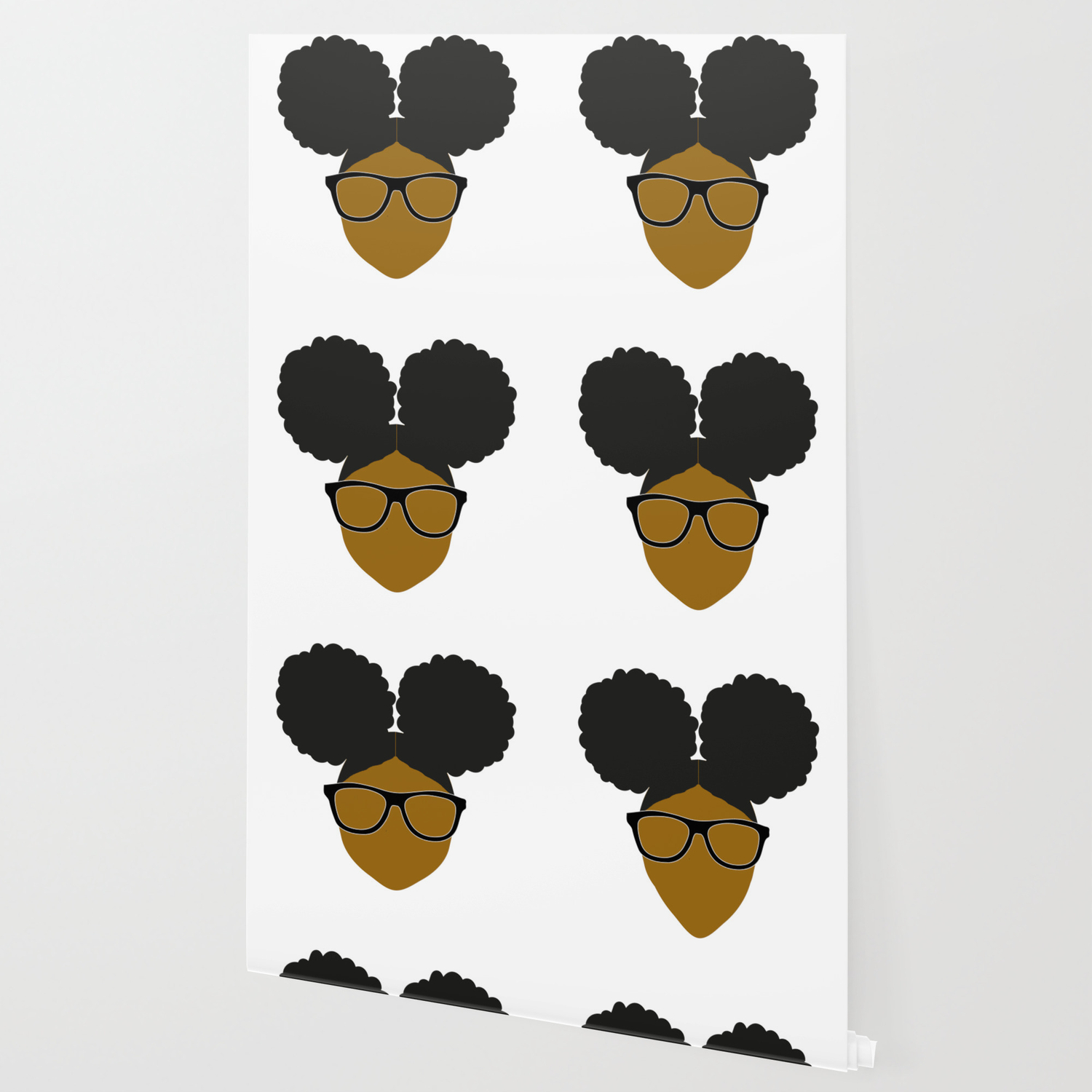 Afro Puff Nerdy Black Girl Wallpaper By Blackartmatters Society6