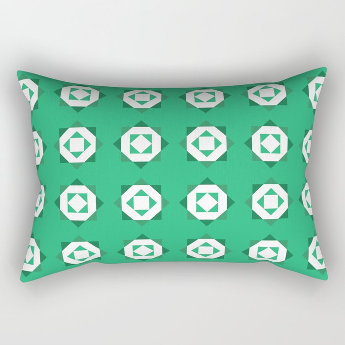 Maroccan Green Stars Rectangular Pillow