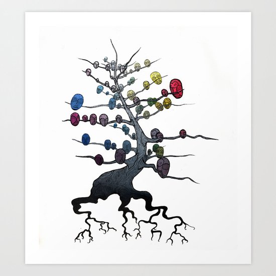 Owlor Wheel Art Print
