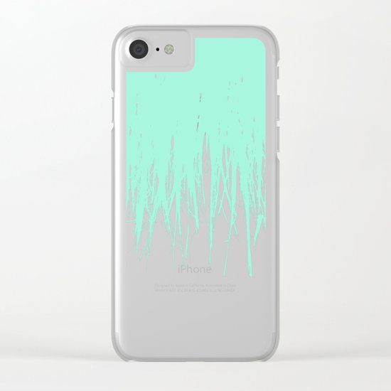 Fringe Concrete Mint Clear iPhone Case