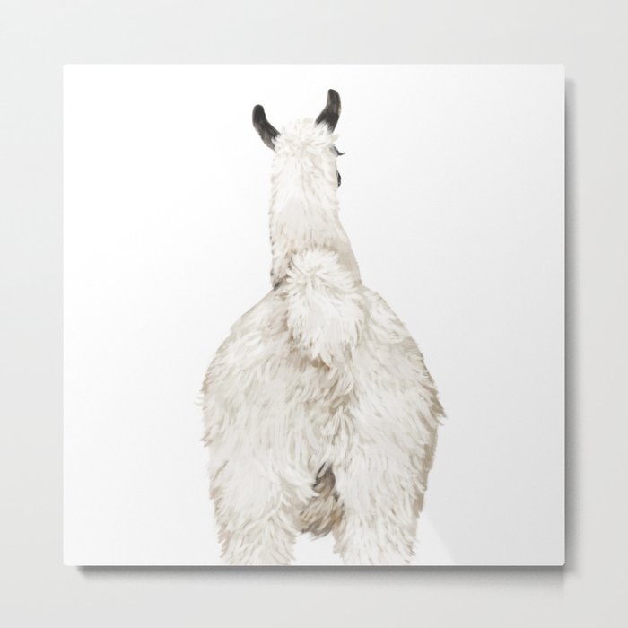 Llama Butt Metal Print