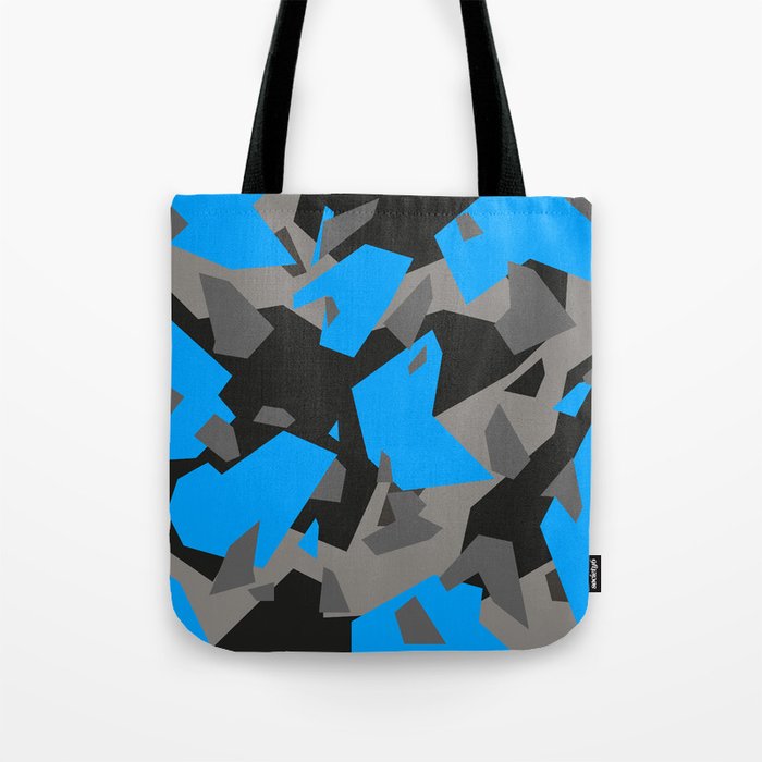 Black\Grey\Blue Geometric Camo Tote Bag