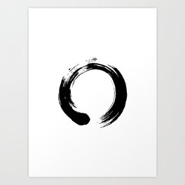 enso, enso circle, zen circle, zen enso, zen symbol, zen art, japanese circle, japanese, japanese ar Art Print
