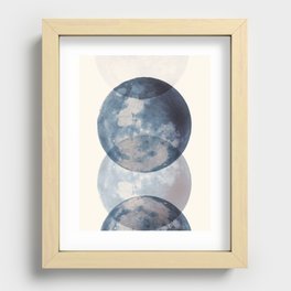 Blue Moon Phases Recessed Framed Print