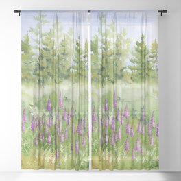 Wildflowers Impressions  Sheer Curtain