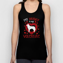 Dog Animal Hearts Day Husky My Valentines Day Unisex Tank Top