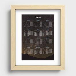 Calendar 2020 with Moon #6 Recessed Framed Print