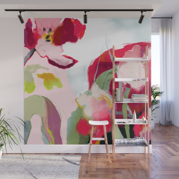 abstract floral bloom Wall Mural