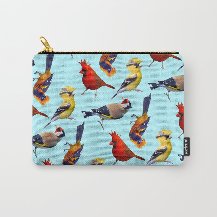 Punk Birds - Blue Carry-All Pouch