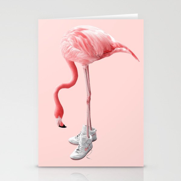 SNEAKER FLAMINGO Stationery Cards