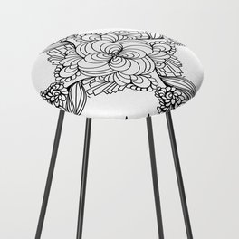 Flower Doodle Caboodle 2 Counter Stool