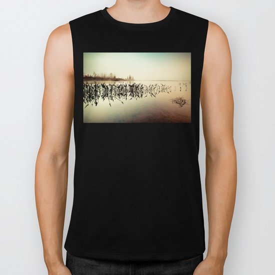 autumn morning Biker Tank