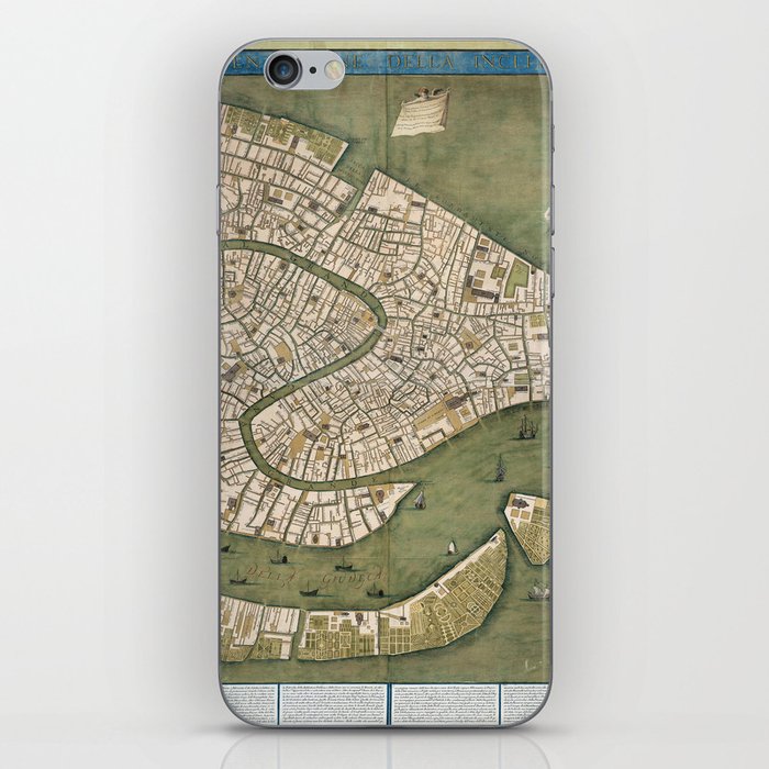 Plan of Venice - 1740 Vintage pictorial map iPhone Skin