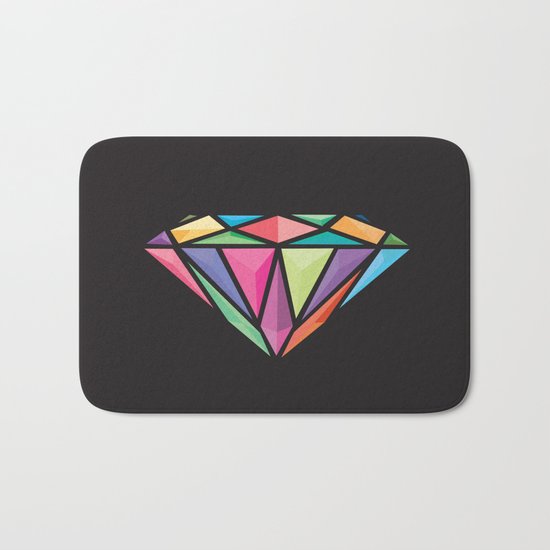 Geometric Diamond Bath Mat
