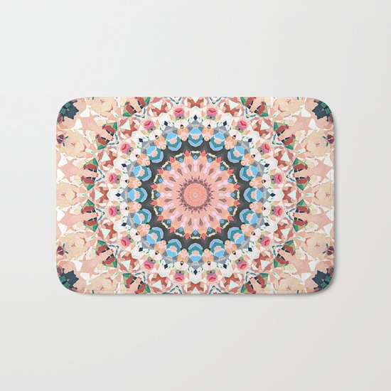 Textural Circles of Color Bath Mat
