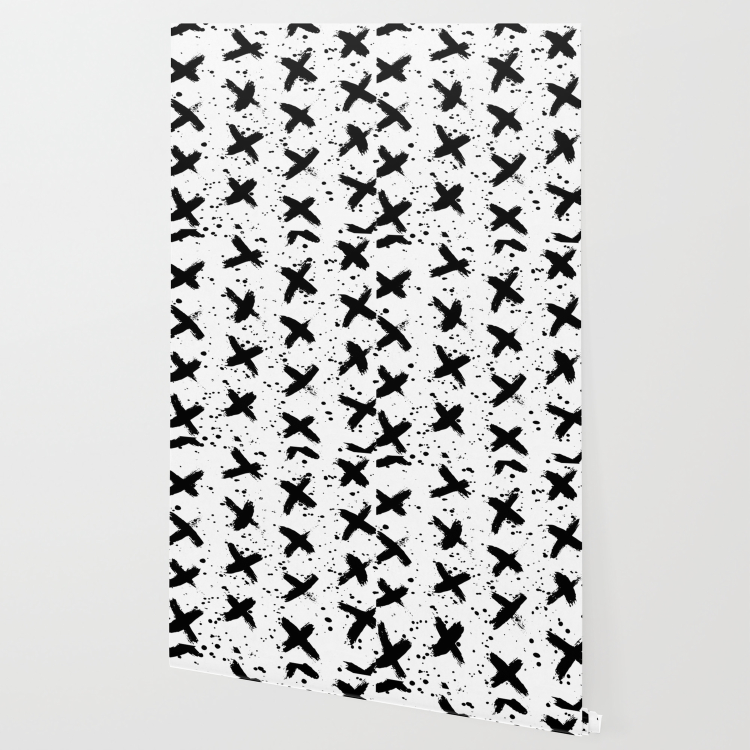 X Paint Spatter Black And White Wallpaper By Followmeinstead