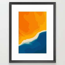 Seascape aerial view Framed Art Print