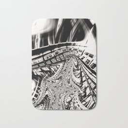 Fevered Highways Bath Mat | Highways, Black, Abstract, Gray, White, Bunnyclarke, Fractal, Graphicdesign 