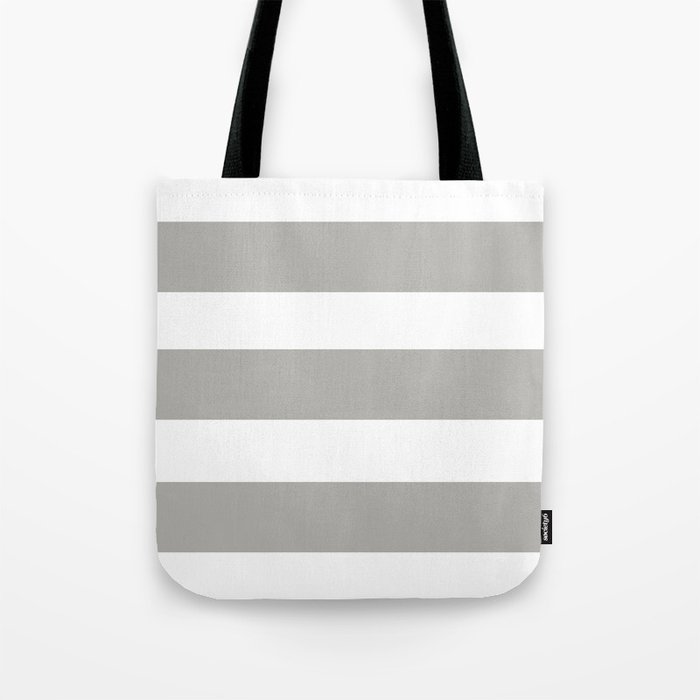 Gray and White Stripes Pattern  Tote Bag