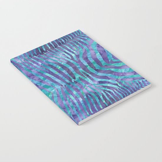 Blue Zebra Print Notebook