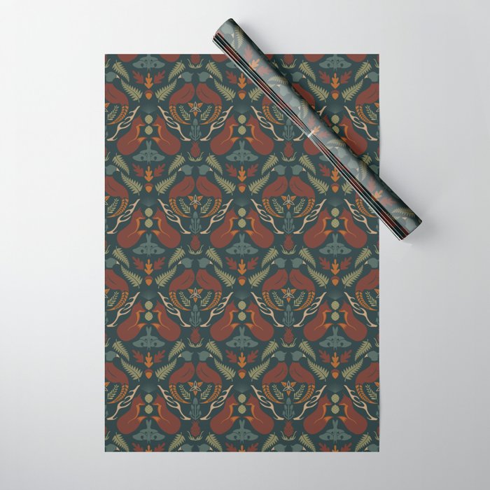 Fox & Pheasant Wrapping Paper