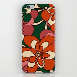 Warm abstract flowers iPhone Skin
