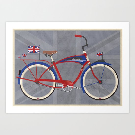 British Bicycle Art Print