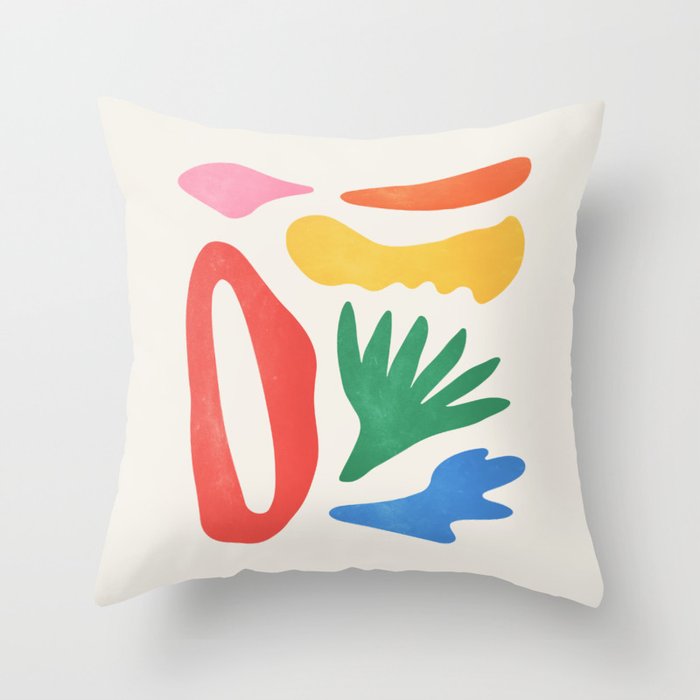 Collage I: Matisse Color Series | Mid-Century Edition Throw Pillow
