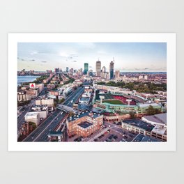 Boston City Art Print | Massachusetts, Color, Skyscraper, Traveler, Hdr, Photo, Travel, Landmark, City, Urban 